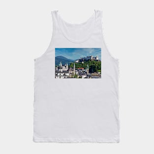 Old town of Salzburg with Hohensalzburg Fortress Tank Top